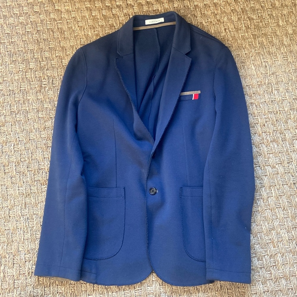 Blue navy cotton jacket from Zara